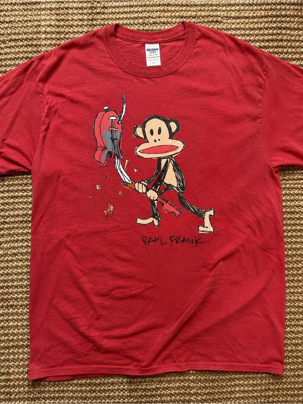 Paul Frank Red Julius Monkey Smash Graphic Tee